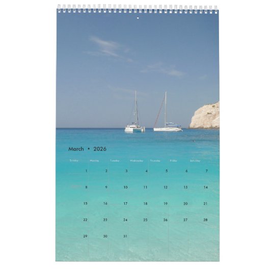 Aangepaste agenda - Beach Kalender (Mar 2026)