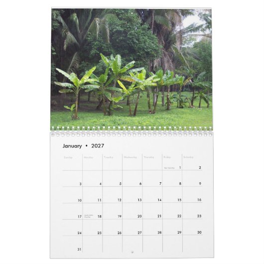 Aangepaste agenda met scènes uit Belize. Kalender (Jan 2027)