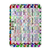 Aangepaste agenda + uw eigen foto/achtergrondafbee magneet (Verticaal)