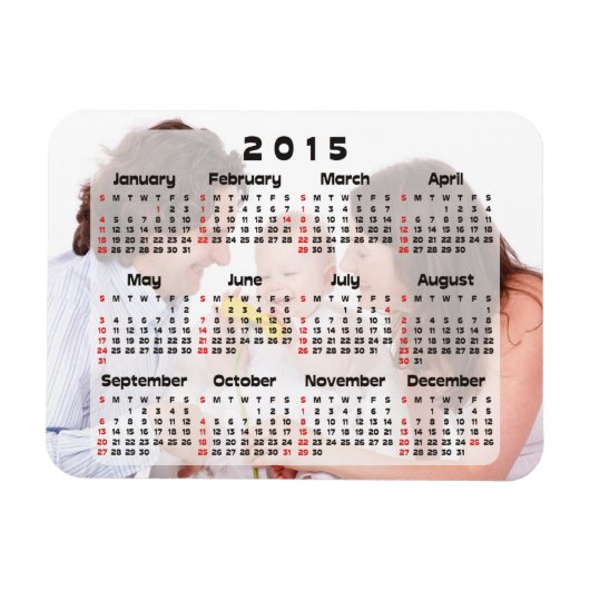 Aangepaste agenda + uw eigen foto/achtergrondafbee magneet (Horizontaal)