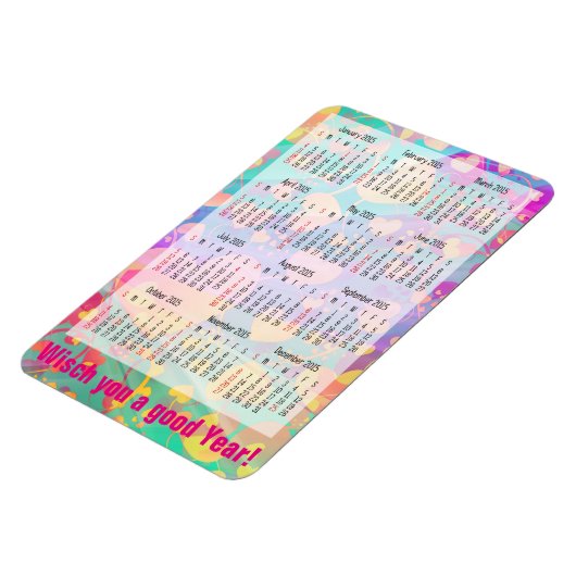 Aangepaste agenda + uw eigen foto/achtergrondafbee magneet (Linkerzijde)