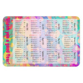 Aangepaste agenda + uw eigen foto/achtergrondafbee magneet (Horizontaal)