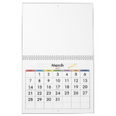 Aangepaste agenda van 2 pagina's, UITZONDERLIJKE A Kalender (Mar 2027)