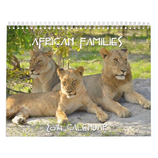 Aangepaste agenda voor Afrikaanse families 2014 Kalender (Hoes)