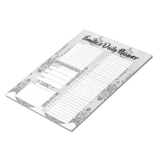 Aangepaste agenda voor dagelijkse planner Organize Notitieblok (Schuin)