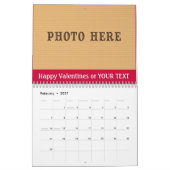 Aangepaste agenda's met JOUW NAAM en FOTO's Kalender (Feb 2027)
