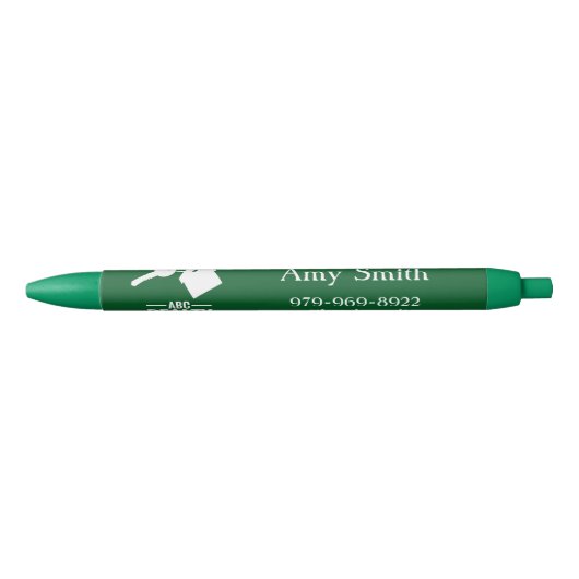 Aangepaste agent Logo Groene Inkt Pen (Voorkant)