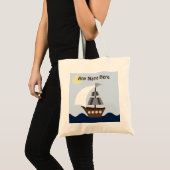 Aangepaste Ahoy Mate/Nautical/Sailboat Canvas tas (Voorkant (product))