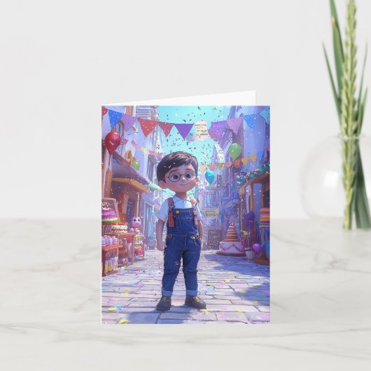 Aangepaste AI-foto-kerstkaart | Gepersonaliseerd b Kaart (Voorkant)