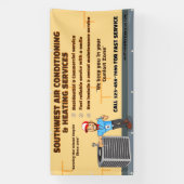 Aangepaste airconditioning verwarming HVAC groot Spandoek (Verticaal)