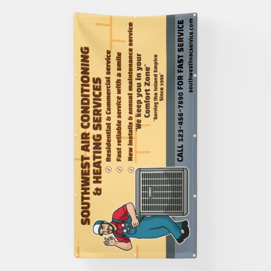 Aangepaste airconditioning verwarming HVAC Groot Spandoek (Verticaal)