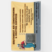 Aangepaste airconditioning verwarming HVAC-winkel Spandoek (Verticaal)