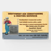 Aangepaste airconditioning verwarming HVAC-winkel Spandoek (Horizontaal)