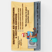 Aangepaste airconditioning verwarming HVAC-winkel Spandoek (Verticaal)