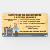 Aangepaste airconditioning verwarming HVAC winkel Spandoek (Horizontaal)