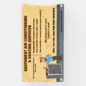 Aangepaste airconditioning verwarming HVAC winkel Spandoek (Verticaal)
