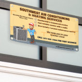 Aangepaste airconditioning verwarming HVAC winkel Spandoek (Buitenkant Gebouw)