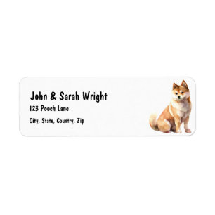 Aangepaste Akita Dog Adres Label