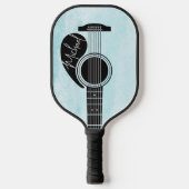 Aangepaste akoestische gitaar pickleball paddle (Voorkant)