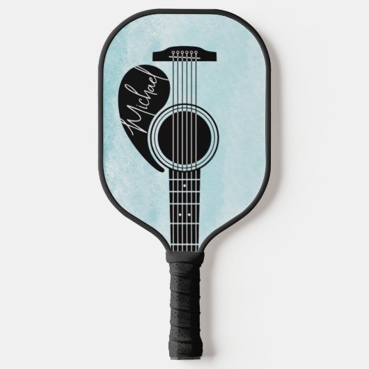 Aangepaste akoestische gitaar pickleball paddle (Voorkant)