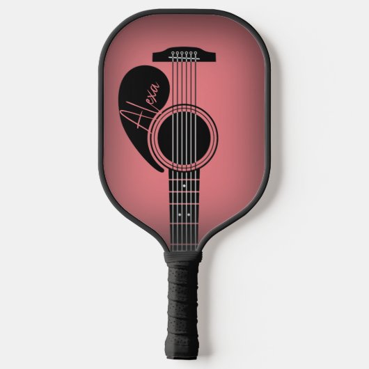 Aangepaste akoestische gitaar pickleball paddle (Achterkant)