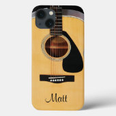 Aangepaste Akoestische Guitar Music iPhone Case (Achterkant)