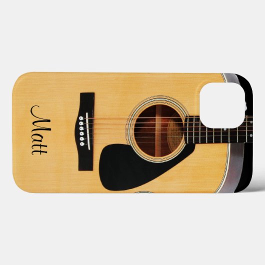 Aangepaste Akoestische Guitar Music iPhone Case (Achterkant (horizontaal))