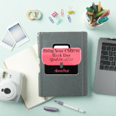 Aangepaste aktetas Breng uw kind naar het werk 202 Sticker (iPad Cover)