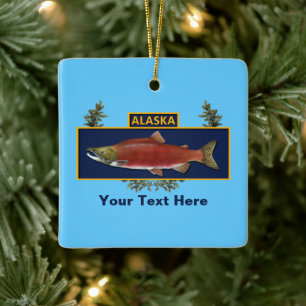 Aangepaste Alaska Combat Fisherman Badge Keramisch Ornament