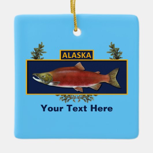 Aangepaste Alaska Combat Fisherman Badge Keramisch Ornament (Voorkant)