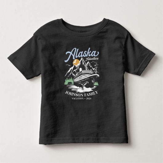 Aangepaste Alaska Cruise Familie Vrienden Groep Ma Kinder Shirts (Voorkant)