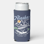 Aangepaste Alaska Cruise Familie Vrienden Groep Ma Seltzer Blikjeskoeler (Seltzer Voorkant)