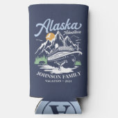 Aangepaste Alaska Cruise Familie Vrienden Groep Ma Seltzer Blikjeskoeler (Achterkant)