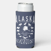 Aangepaste Alaska Family Cruise Wildlife Spotting Seltzer Blikjeskoeler (Seltzer Achterkant)