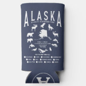 Aangepaste Alaska Family Cruise Wildlife Spotting Seltzer Blikjeskoeler (Achterkant)