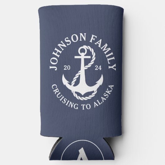 Aangepaste Alaska Family Cruise Wildlife Spotting Seltzer Blikjeskoeler (Voorkant)