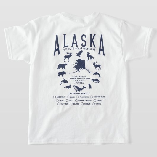 Aangepaste Alaska Family Cruise Wildlife Spotting  T-shirt (Laag Achter)