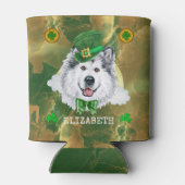 Aangepaste Alaskan Malamute Gouden St. Patrick Blikjeskoeler (Achterkant)