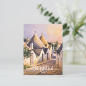 Aangepaste Alberobello Trulli Huis Waterverf Reize Briefkaart (Staand voorkant)