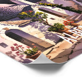 Aangepaste Alberobello Trulli Huizen Italië Aquare Poster (Hoek)