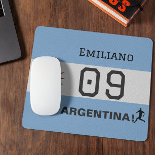 Aangepaste Albiceleste Zon Vlag Atleet Grafisch on Muismat