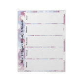 Aangepaste alcoholinkt voor wekelijkse planning notitieblok (Linkerzijde)