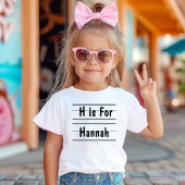 Aangepaste alfabet naam Eerste dag van de Pre Scho T-shirt