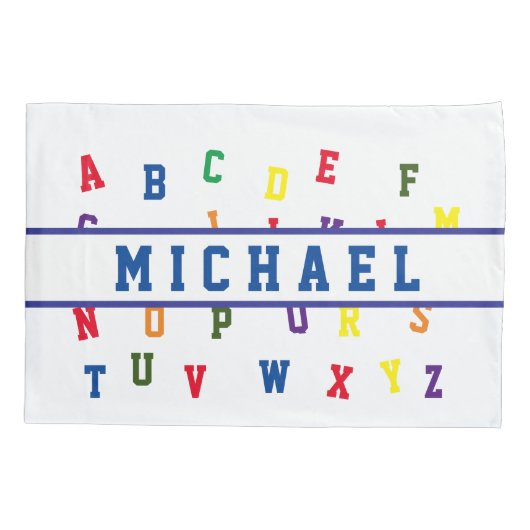 Aangepaste Alfabet Pillowcase Kussensloop (Achterkant)