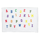 Aangepaste Alfabet Pillowcase Kussensloop (Voorkant)