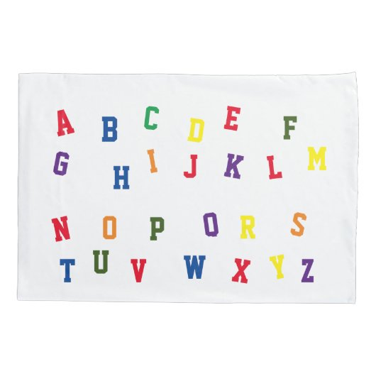 Aangepaste Alfabet Pillowcase Kussensloop (Achterkant)