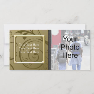 Aangepaste algemene of familiekeuze Gold Swirl-fot