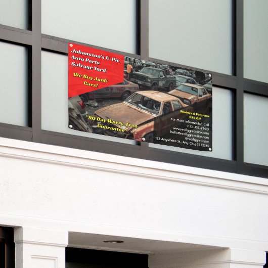 Aangepaste Algemene U Pic Em Auto Onderdelen Sloop Spandoek (Buitenkant Gebouw)