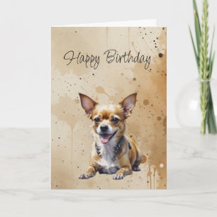 Aangepaste Algemene Verjaardag Schattige Chihuahua Kaart