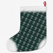 Aangepaste Alien Stocking voor buitenkerstaking vo Grote Kerstsok (Achterkant)